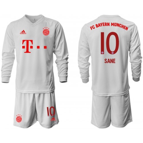 FC Bayern München Fodboldtrøjer Leroy Sane 10 Børn Udebanesæt 2020/21 Langærmet FC Bayern München Fodboldtrøjer Leroy Sane 10 Børn Udebanesæt 2020/21 Langærmet